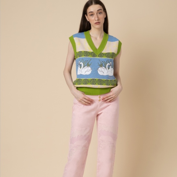 House of Sunny Tops - House of Sunny Swan Lake knit vest